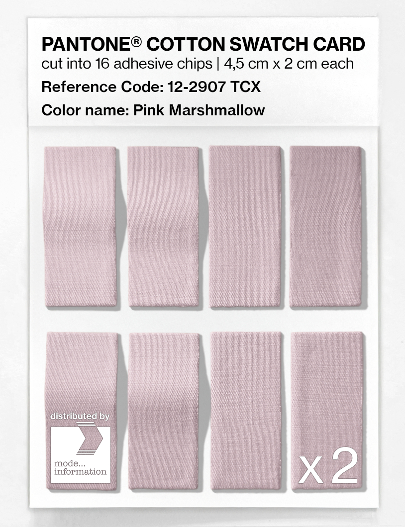 Product image 5 of the product “PANTONE® COTTON SWATCH CARD 12-2907 TCX Pink Marshmallow ”