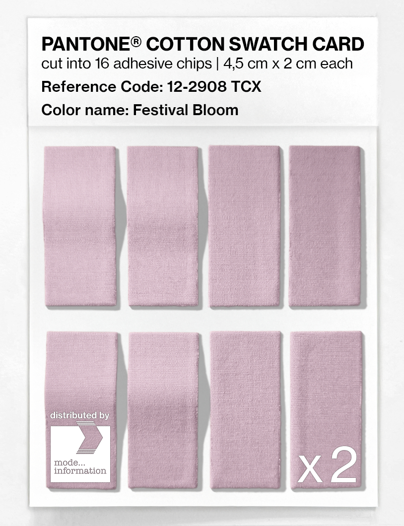 Product image 5 of the product “PANTONE® COTTON SWATCH CARD 12-2908 TCX Festival Bloom ”