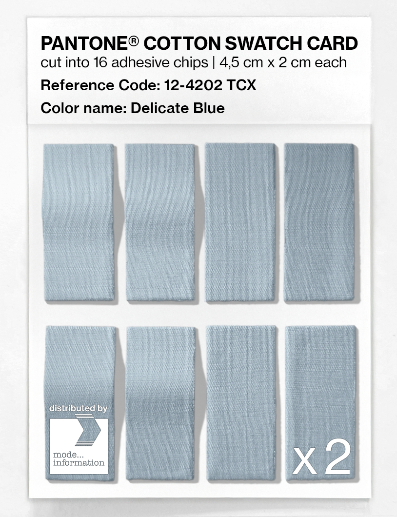 Product image 5 of the product “PANTONE® COTTON SWATCH CARD 12-4202 TCX Delicate Blue ”