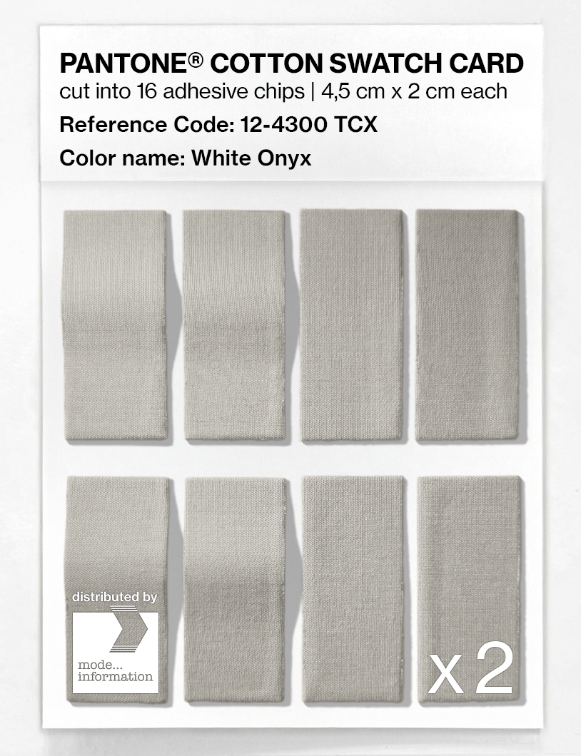 Product image 5 of the product “PANTONE® COTTON SWATCH CARD 12-4300 TCX White Onyx ”