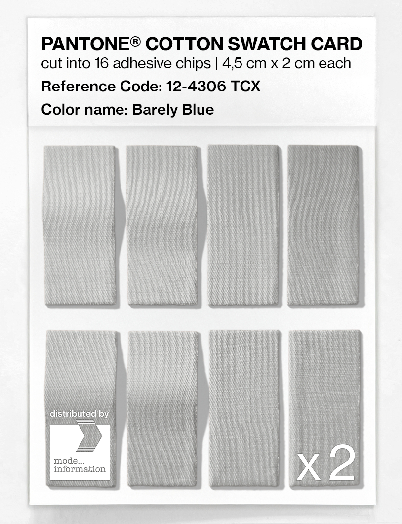 Product image 5 of the product “PANTONE® COTTON SWATCH CARD 12-4306 TCX Barely Blue ”