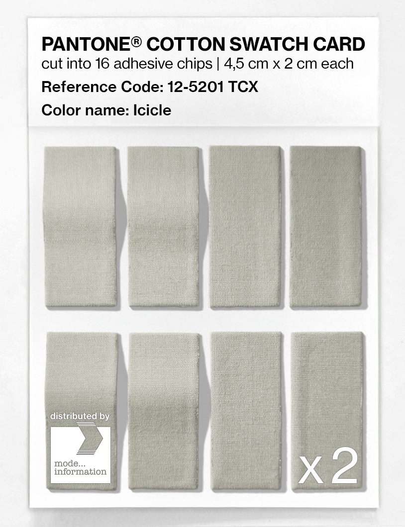 Product image 5 of the product “PANTONE® COTTON SWATCH CARD 12-5201 TCX Icicle ”