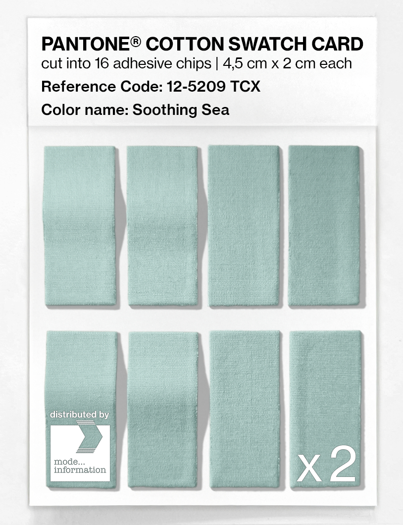 Product image 5 of the product “PANTONE® COTTON SWATCH CARD 12-5209 TCX Soothing Sea ”
