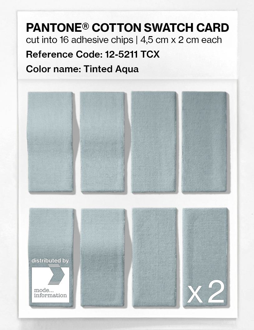 Product image 5 of the product “PANTONE® COTTON SWATCH CARD 12-5211 TCX Tinted Aqua ”