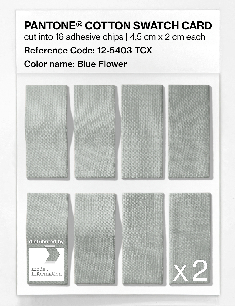 Product image 5 of the product “PANTONE® COTTON SWATCH CARD 12-5403 TCX Blue Flower ”