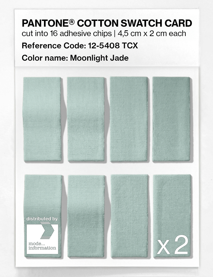 Product image 5 of the product “PANTONE® COTTON SWATCH CARD 12-5408 TCX Moonlight Jade ”