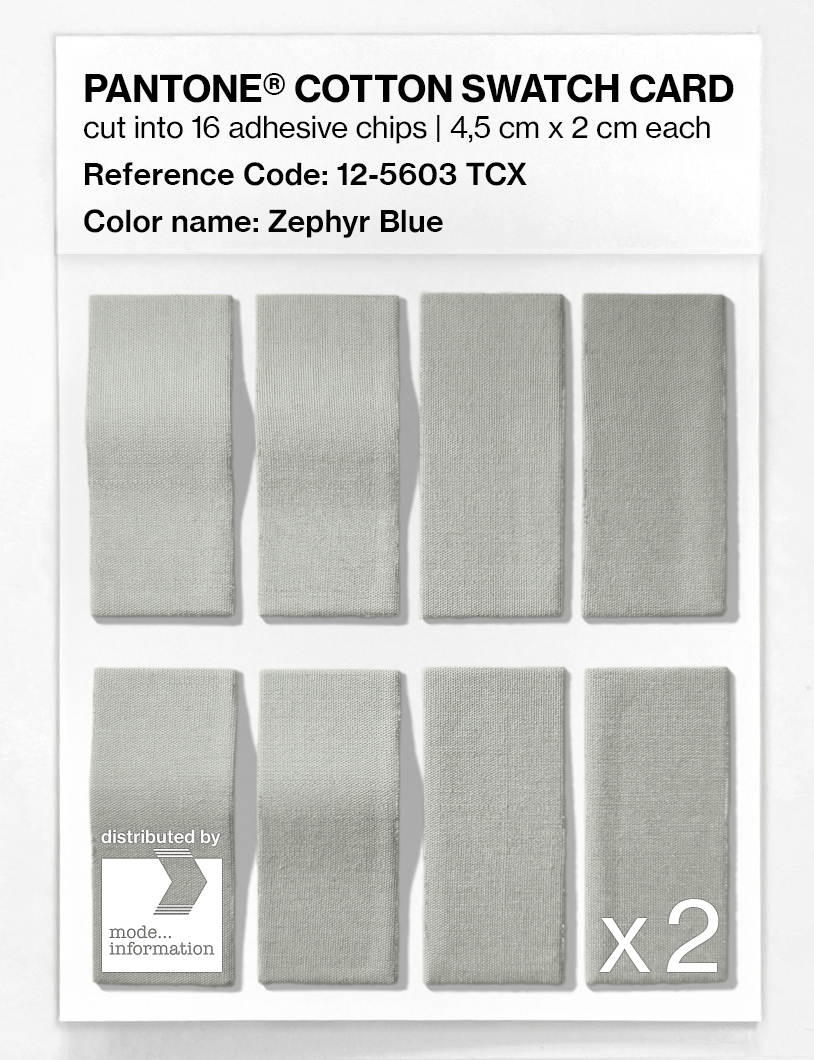 Product image 5 of the product “PANTONE® COTTON SWATCH CARD 12-5603 TCX Zephyr Blue ”