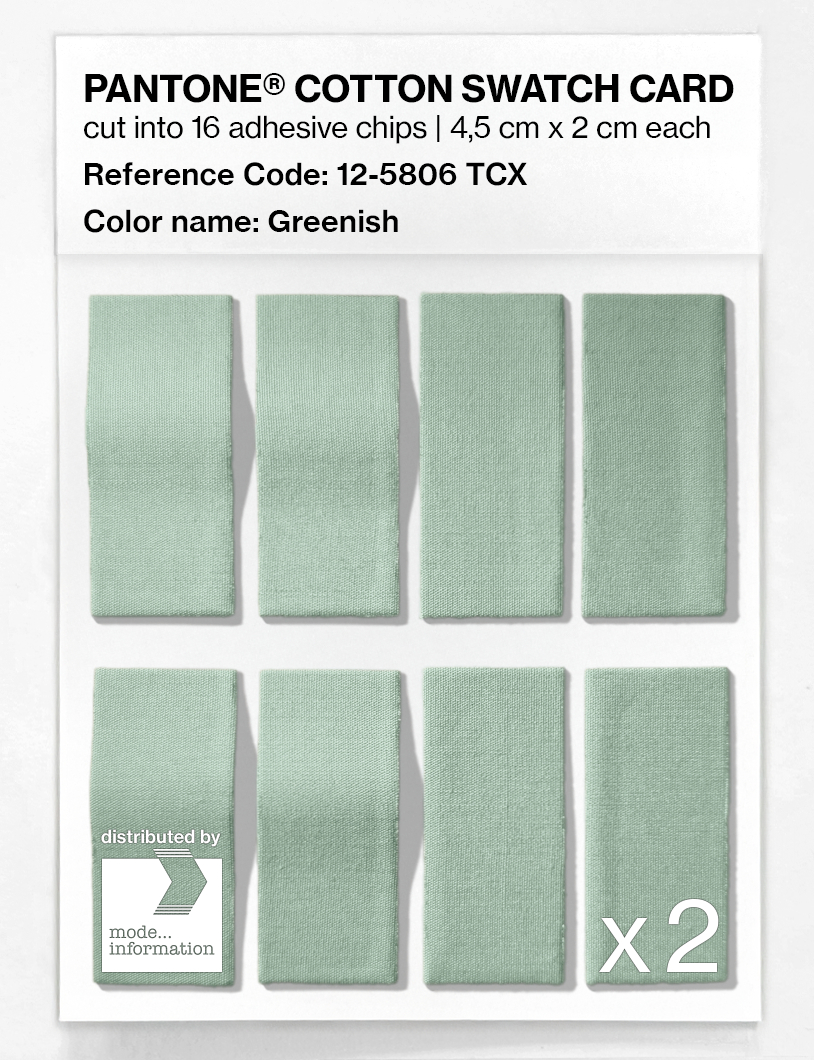 Product image 5 of the product “PANTONE® COTTON SWATCH CARD 12-5806 TCX Greenish ”