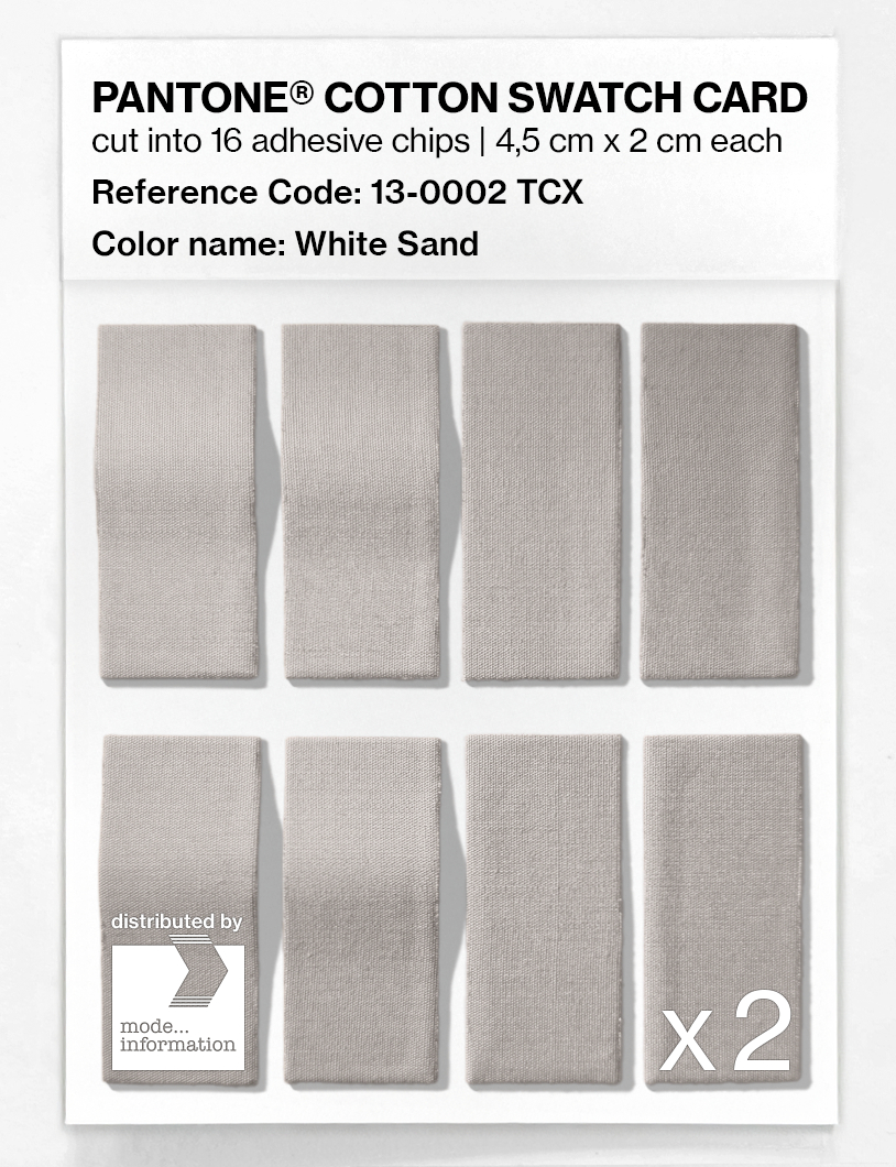 Product image 5 of the product “PANTONE® COTTON SWATCH CARD 13-0002 TCX White Sand ”