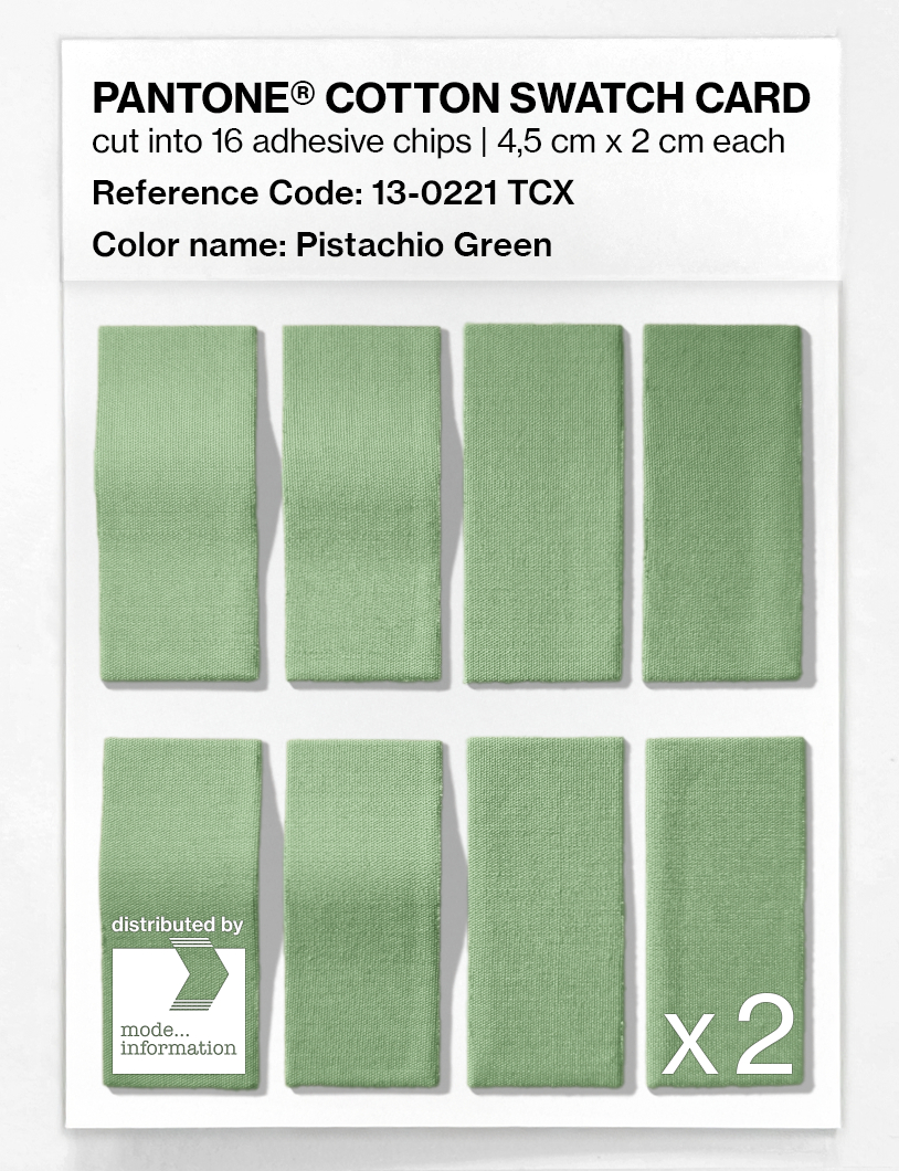 Product image 5 of the product “PANTONE® COTTON SWATCH CARD 13-0221 TCX Pistachio Green ”