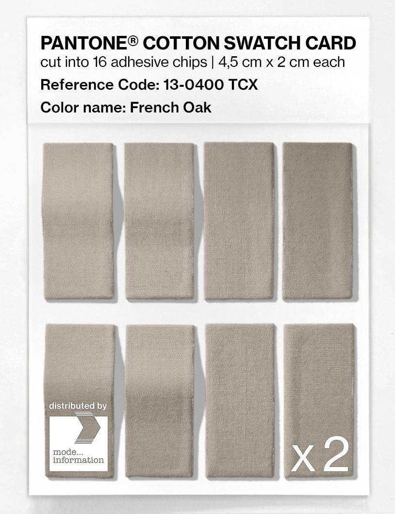 Product image 5 of the product “PANTONE® COTTON SWATCH CARD 13-0400 TCX French Oak ”