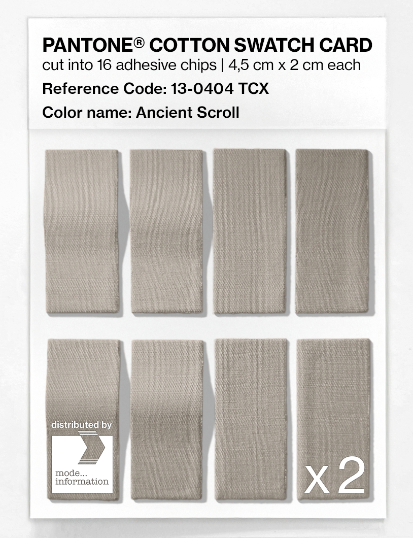 Product image 5 of the product “PANTONE® COTTON SWATCH CARD 13-0404 TCX Ancient Scroll ”