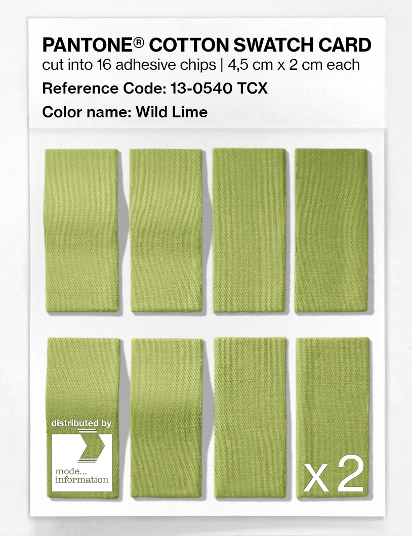 Product image 5 of the product “PANTONE® COTTON SWATCH CARD 13-0540 TCX Wild Lime ”