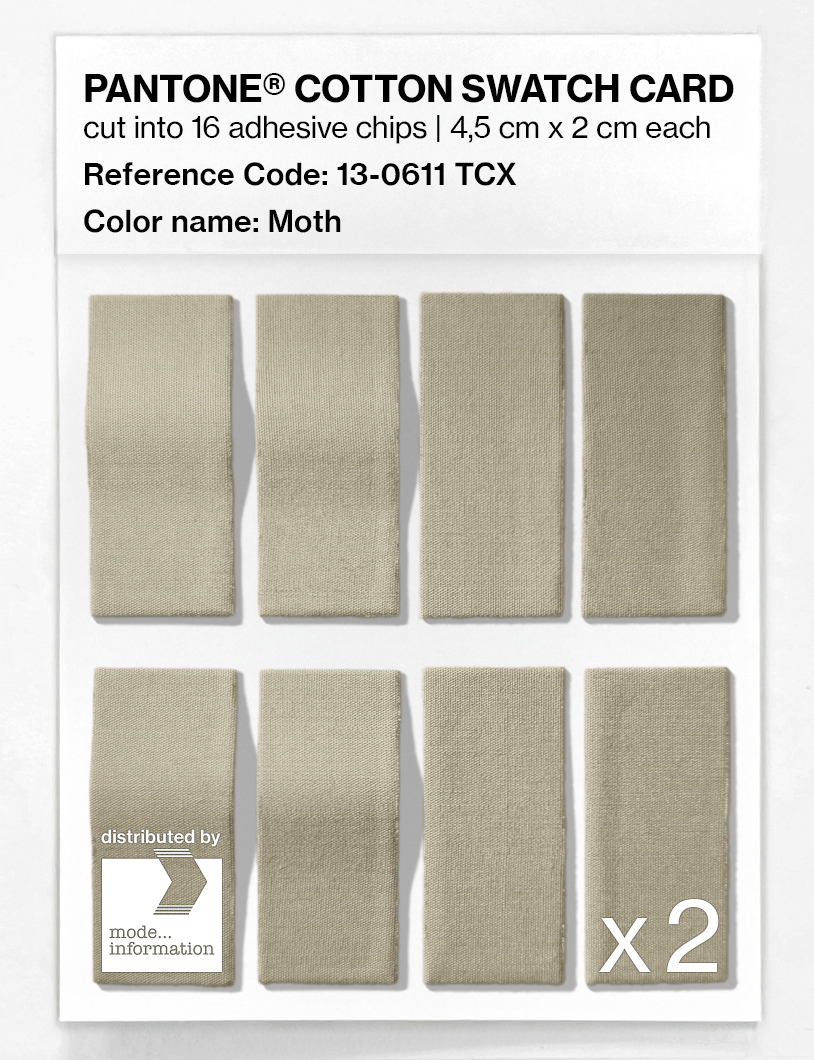 Product image 5 of the product “PANTONE® COTTON SWATCH CARD 13-0611 TCX Moth ”