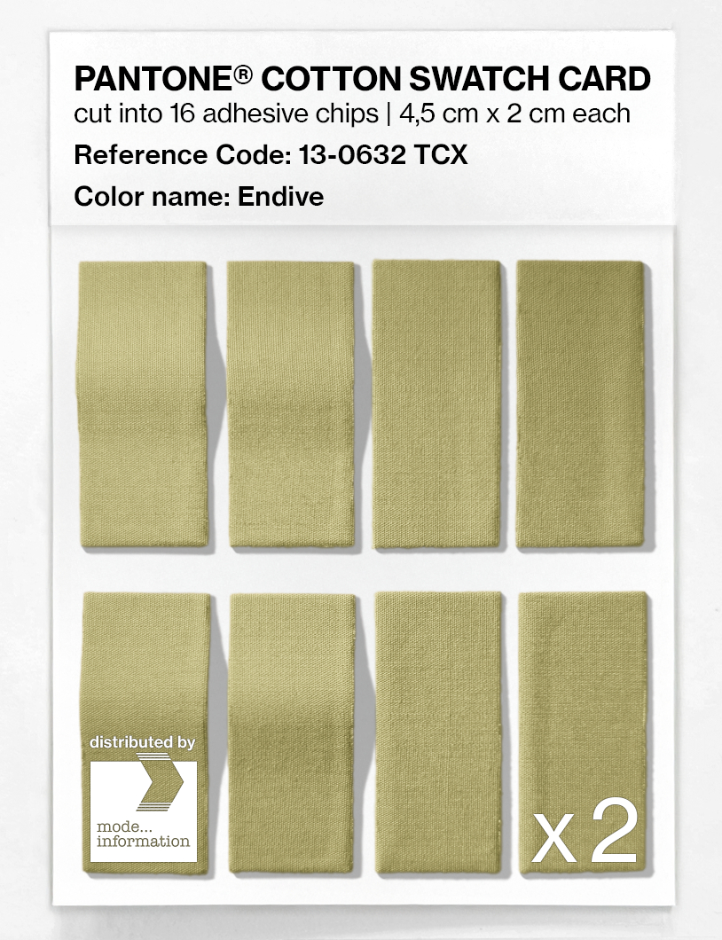Product image 5 of the product “PANTONE® COTTON SWATCH CARD 13-0632 TCX Endive ”