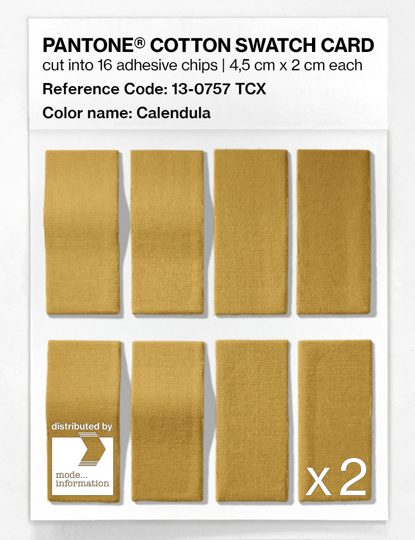 Product image 5 of the product “PANTONE® COTTON SWATCH CARD 13-0757 TCX Calendula ”