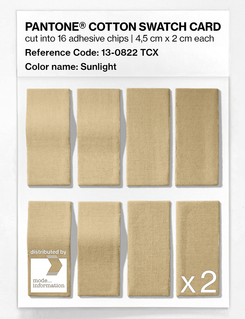 Product image 5 of the product “PANTONE® COTTON SWATCH CARD 13-0822 TCX Sunlight ”