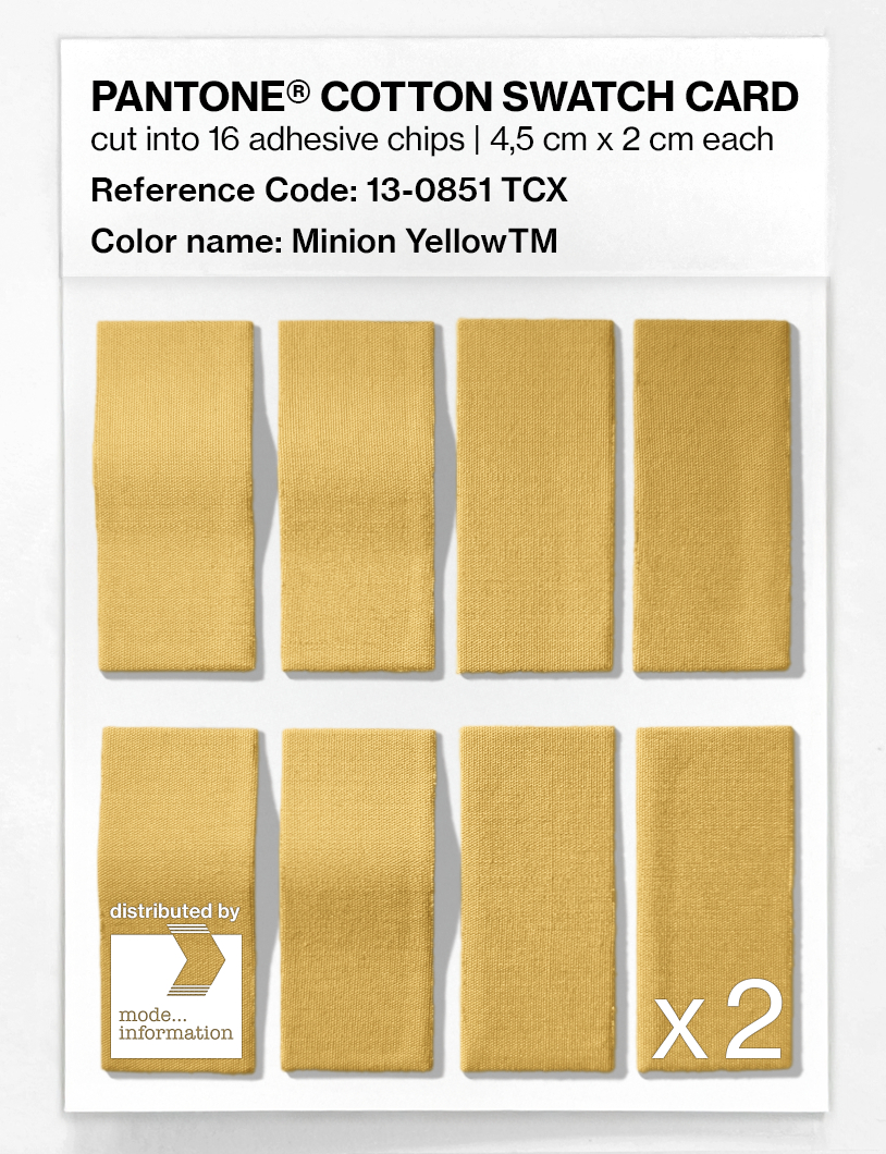 Product image 5 of the product “PANTONE® COTTON SWATCH CARD 13-0851 TCX Minion YellowTM ”