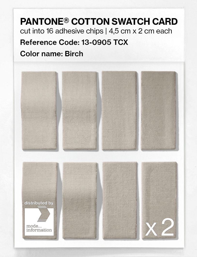 Product image 5 of the product “PANTONE® COTTON SWATCH CARD 13-0905 TCX Birch ”