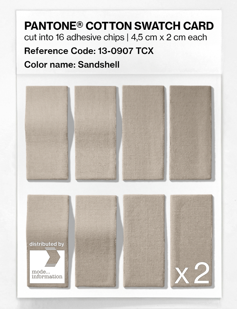 Product image 5 of the product “PANTONE® COTTON SWATCH CARD 13-0907 TCX Sandshell ”