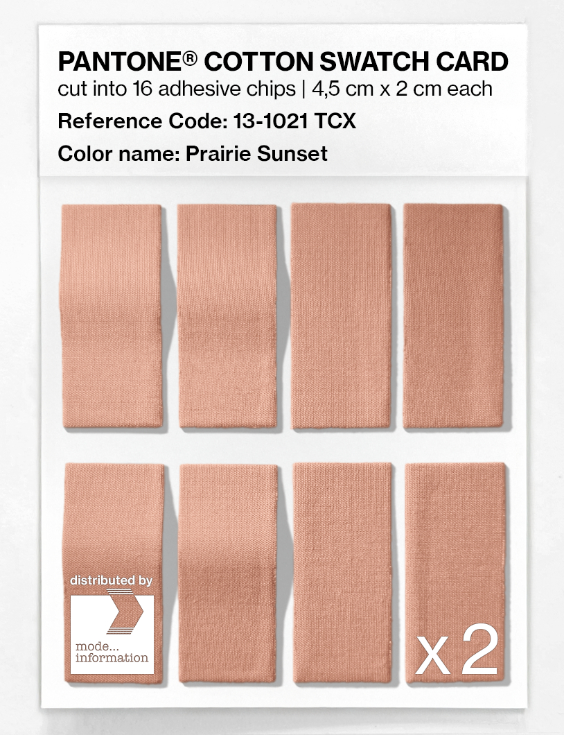 Product image 5 of the product “PANTONE® COTTON SWATCH CARD 13-1021 TCX Prairie Sunset ”