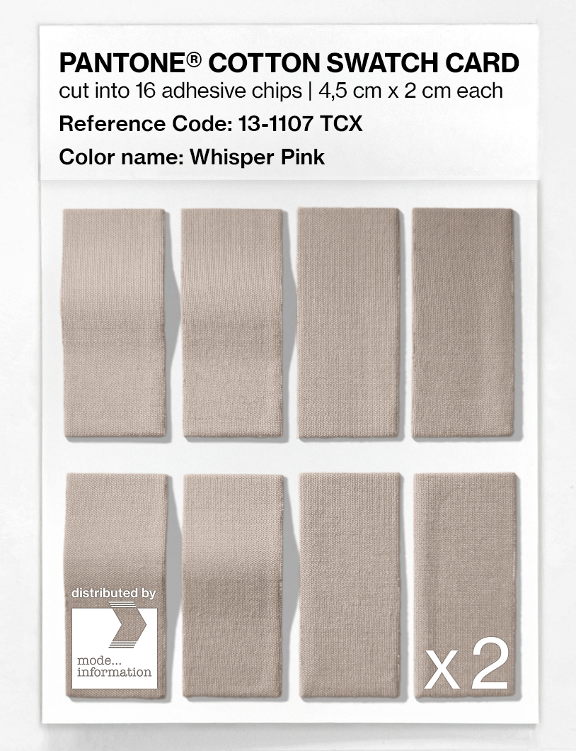 Product image 5 of the product “PANTONE® COTTON SWATCH CARD 13-1107 TCX Whisper Pink ”