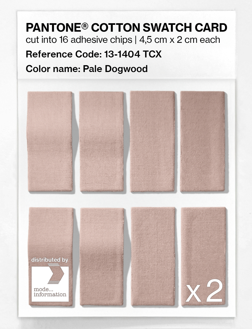 Product image 5 of the product “PANTONE® COTTON SWATCH CARD 13-1404 TCX Pale Dogwood ”