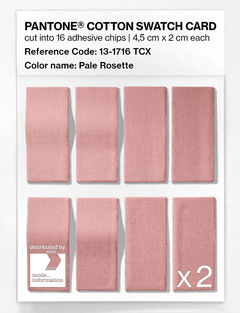 Product image 5 of the product “PANTONE® COTTON SWATCH CARD 13-1716 TCX Pale Rosette ”