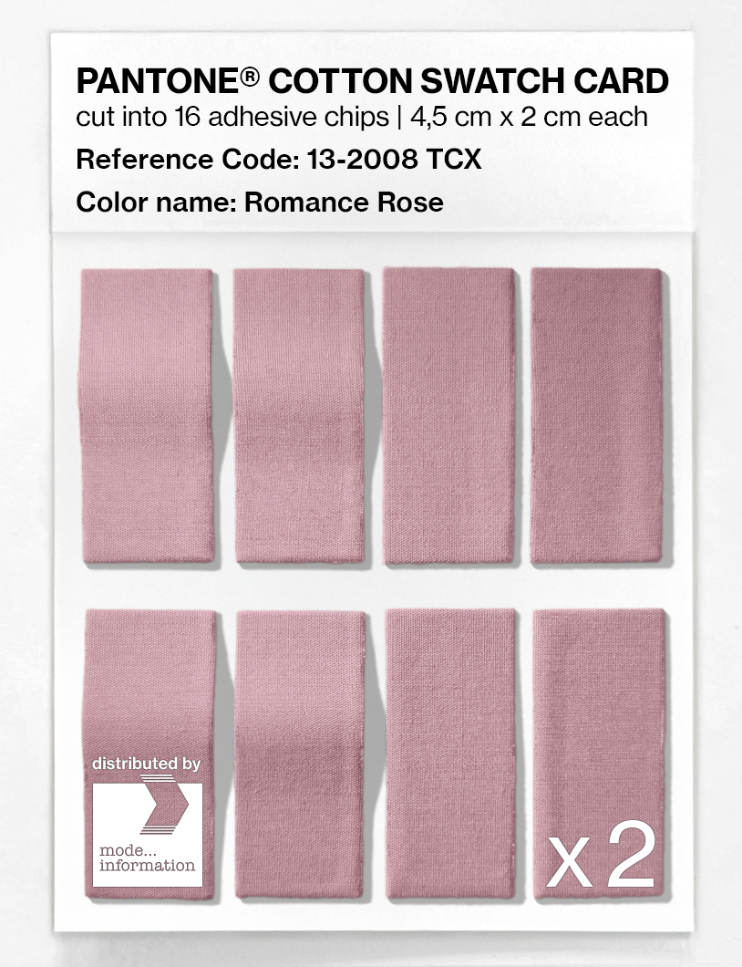 Product image 5 of the product “PANTONE® COTTON SWATCH CARD 13-2008 TCX Romance Rose ”