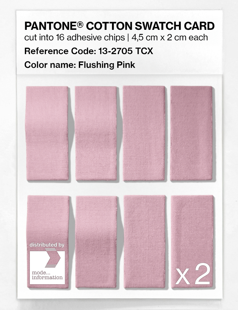 Product image 5 of the product “PANTONE® COTTON SWATCH CARD 13-2705 TCX Flushing Pink ”