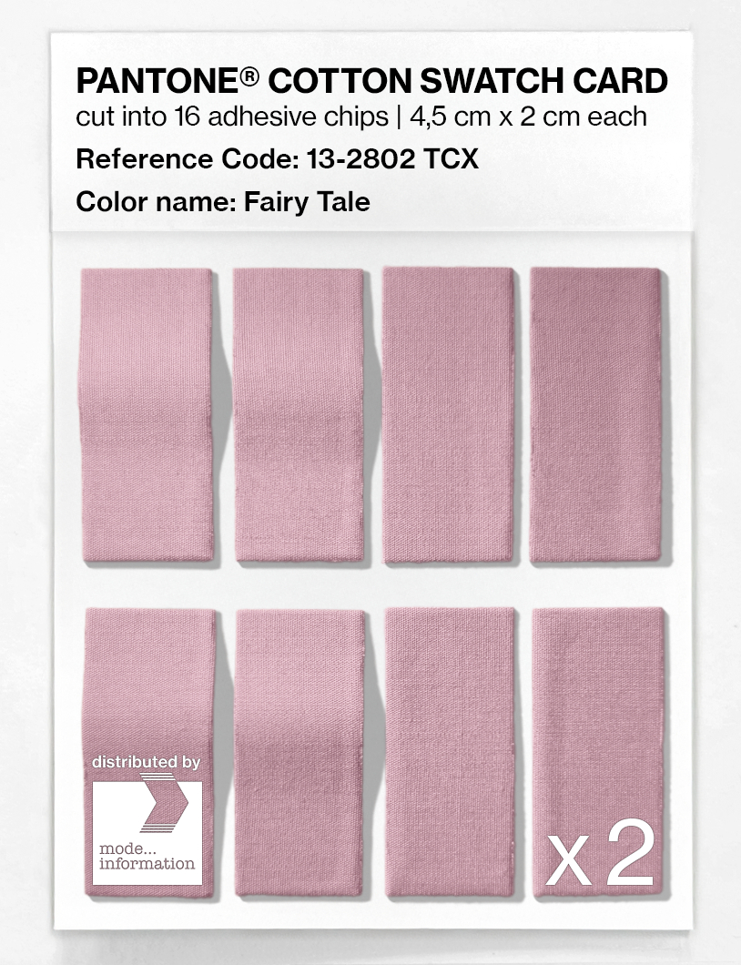 Product image 5 of the product “PANTONE® COTTON SWATCH CARD 13-2802 TCX Fairy Tale ”