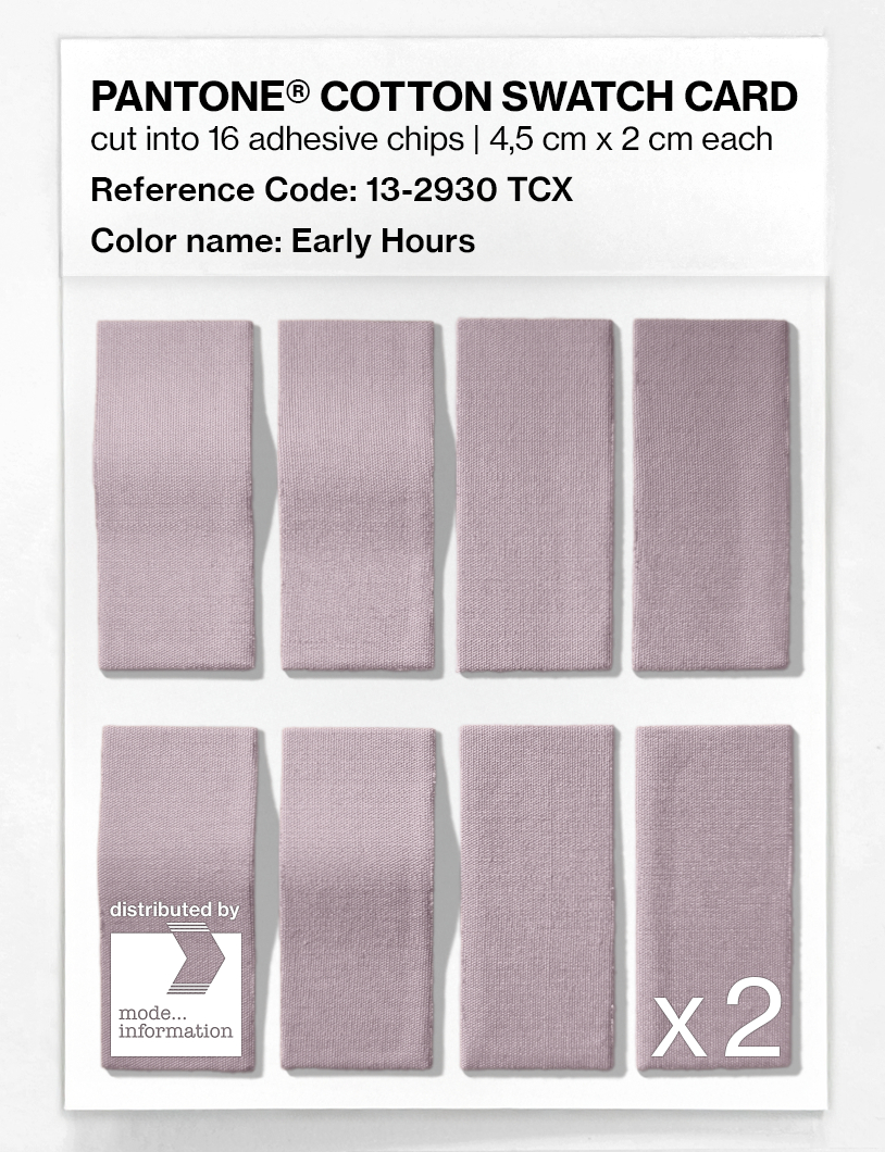 Product image 5 of the product “PANTONE® COTTON SWATCH CARD 13-2930 TCX Early Hours ”