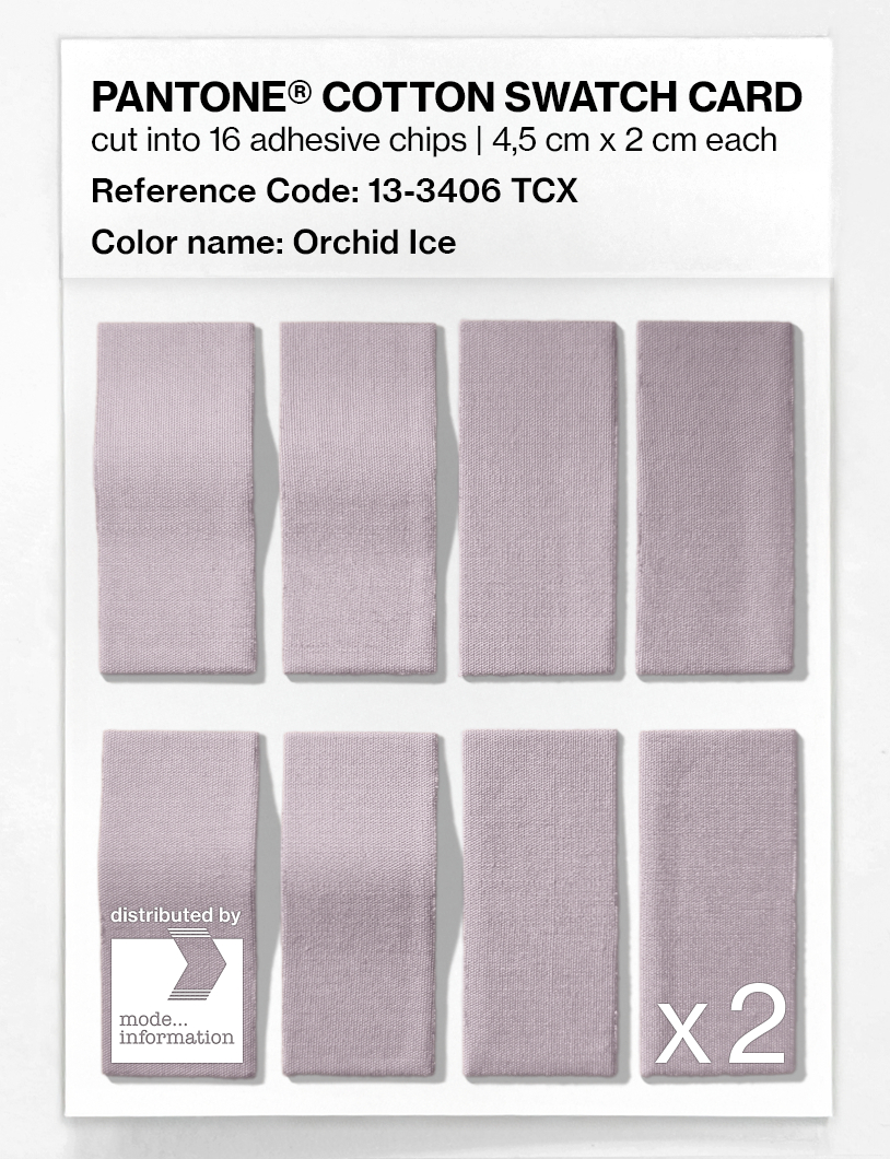 Product image 5 of the product “PANTONE® COTTON SWATCH CARD 13-3406 TCX Orchid Ice ”