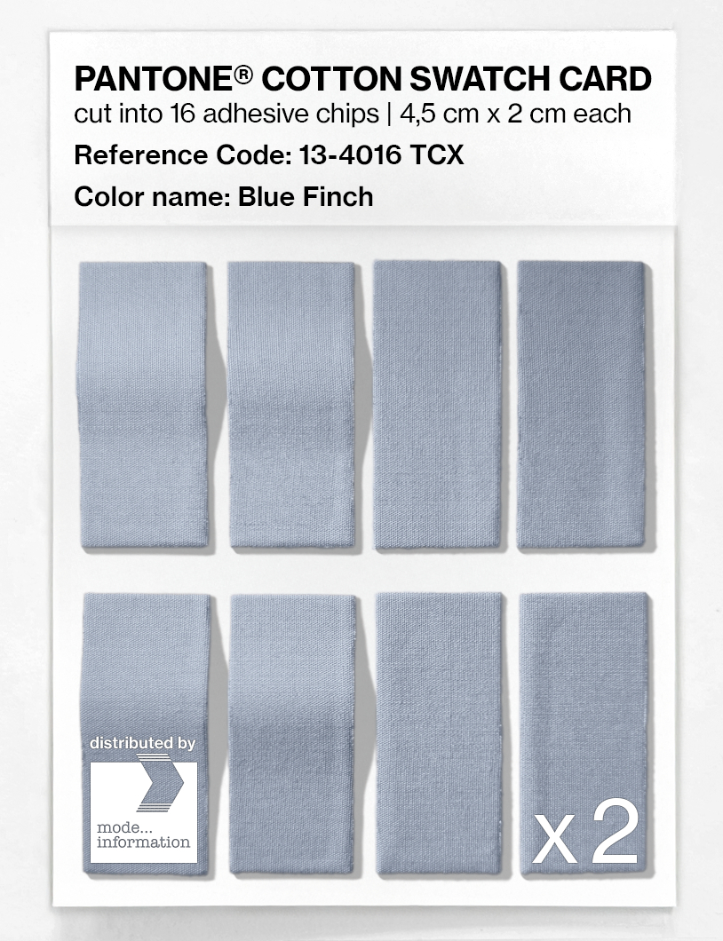 Product image 5 of the product “PANTONE® COTTON SWATCH CARD 13-4016 TCX Blue Finch ”
