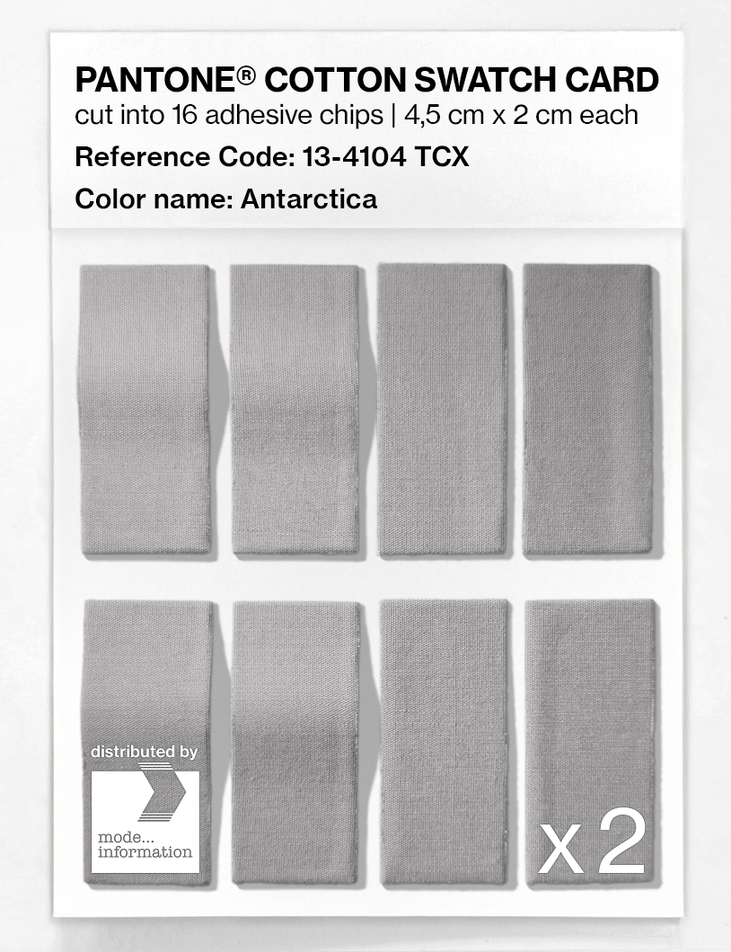 Product image 5 of the product “PANTONE® COTTON SWATCH CARD 13-4104 TCX Antarctica ”