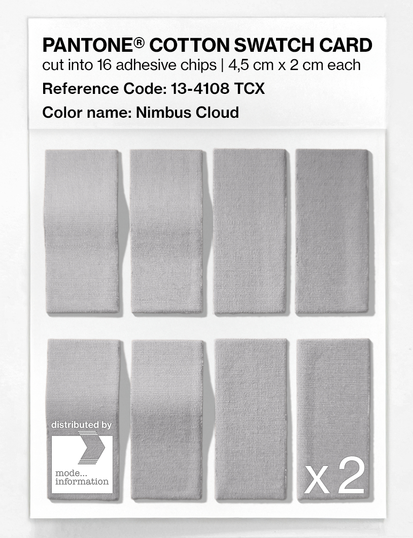 Product image 5 of the product “PANTONE® COTTON SWATCH CARD 13-4108 TCX Nimbus Cloud ”