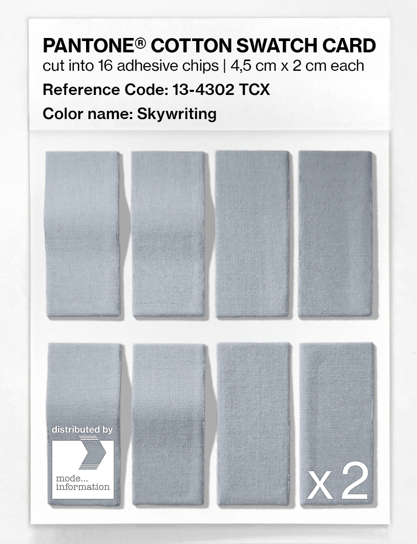 Product image 5 of the product “PANTONE® COTTON SWATCH CARD 13-4302 TCX Skywriting ”