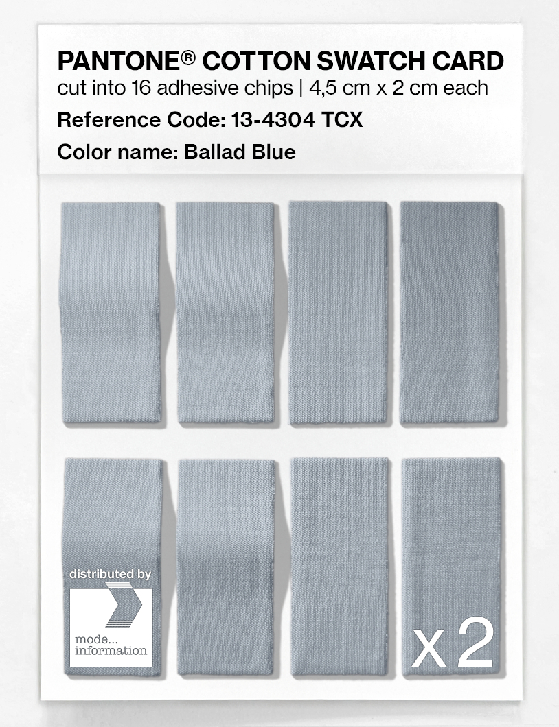 Product image 5 of the product “PANTONE® COTTON SWATCH CARD 13-4304 TCX Ballad Blue ”