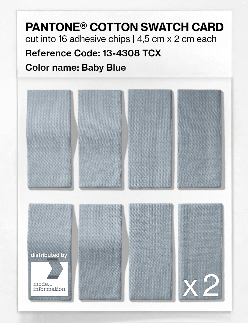 Product image 5 of the product “PANTONE® COTTON SWATCH CARD 13-4308 TCX Baby Blue ”