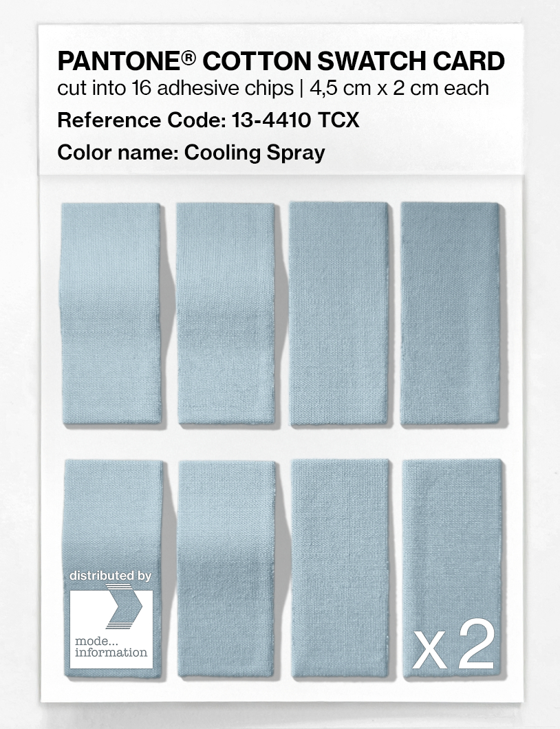 Product image 5 of the product “PANTONE® COTTON SWATCH CARD 13-4410 TCX Cooling Spray ”