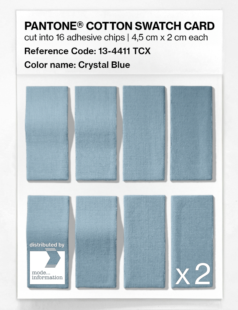 Product image 5 of the product “PANTONE® COTTON SWATCH CARD 13-4411 TCX Crystal Blue ”
