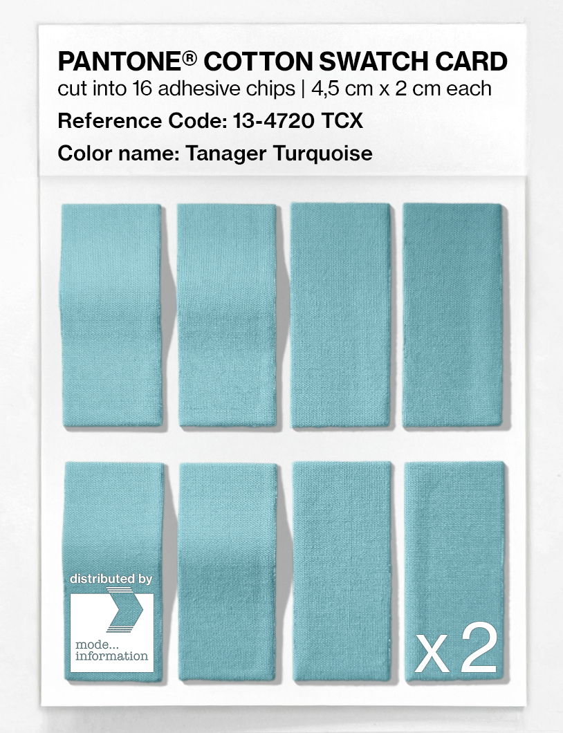 Product image 5 of the product “PANTONE® COTTON SWATCH CARD 13-4720 TCX Tanager Turquoise ”