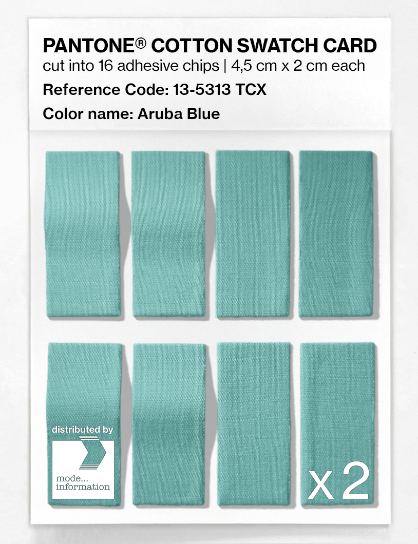 Product image 5 of the product “PANTONE® COTTON SWATCH CARD 13-5313 TCX Aruba Blue ”