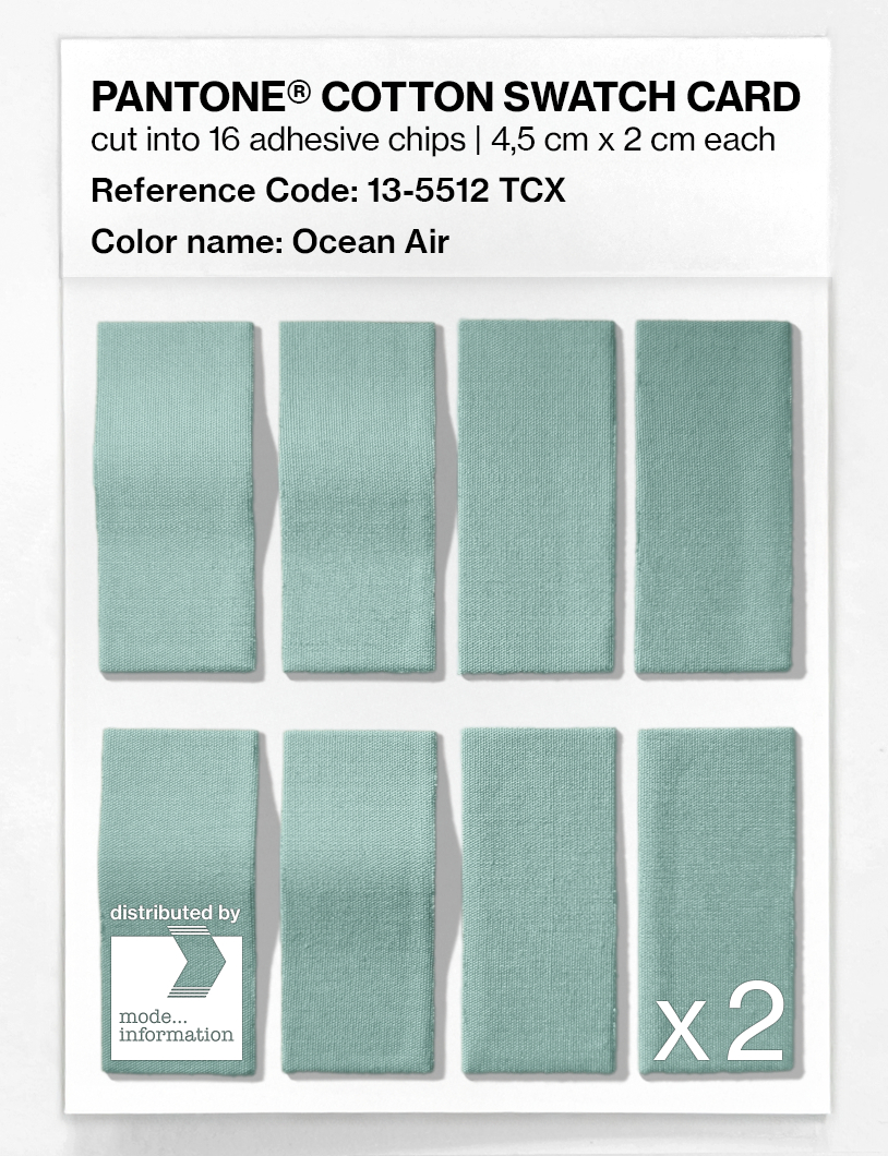 Product image 5 of the product “PANTONE® COTTON SWATCH CARD 13-5512 TCX Ocean Air ”