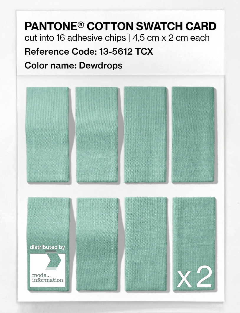 Product image 5 of the product “PANTONE® COTTON SWATCH CARD 13-5612 TCX Dewdrops ”