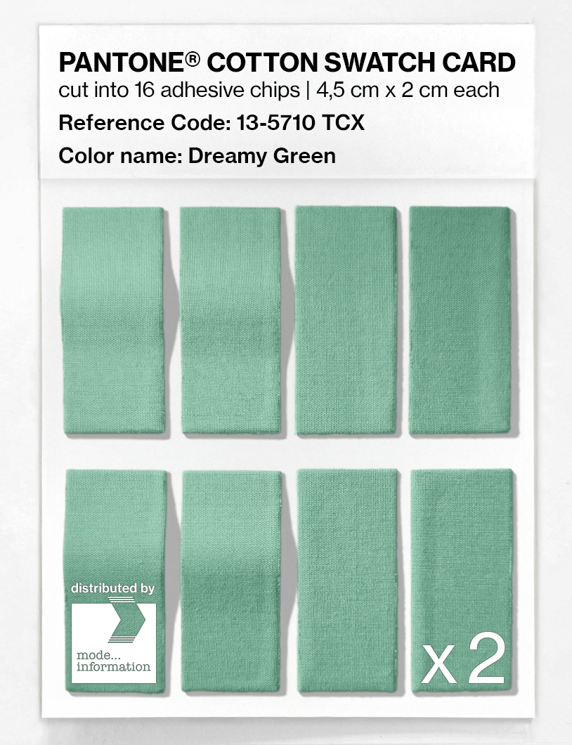 Product image 5 of the product “PANTONE® COTTON SWATCH CARD 13-5710 TCX Dreamy Green ”