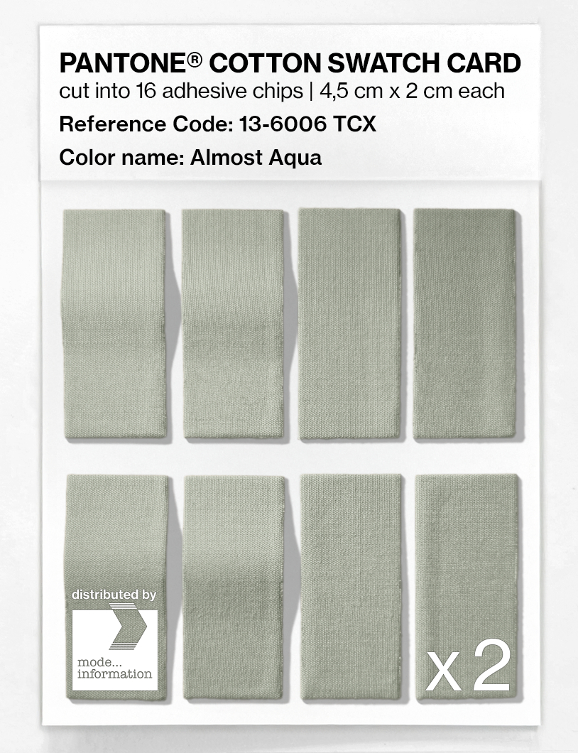 Artikelbild 5 des Artikels “PANTONE® COTTON SWATCH CARD 13-6006 TCX Almost Aqua “