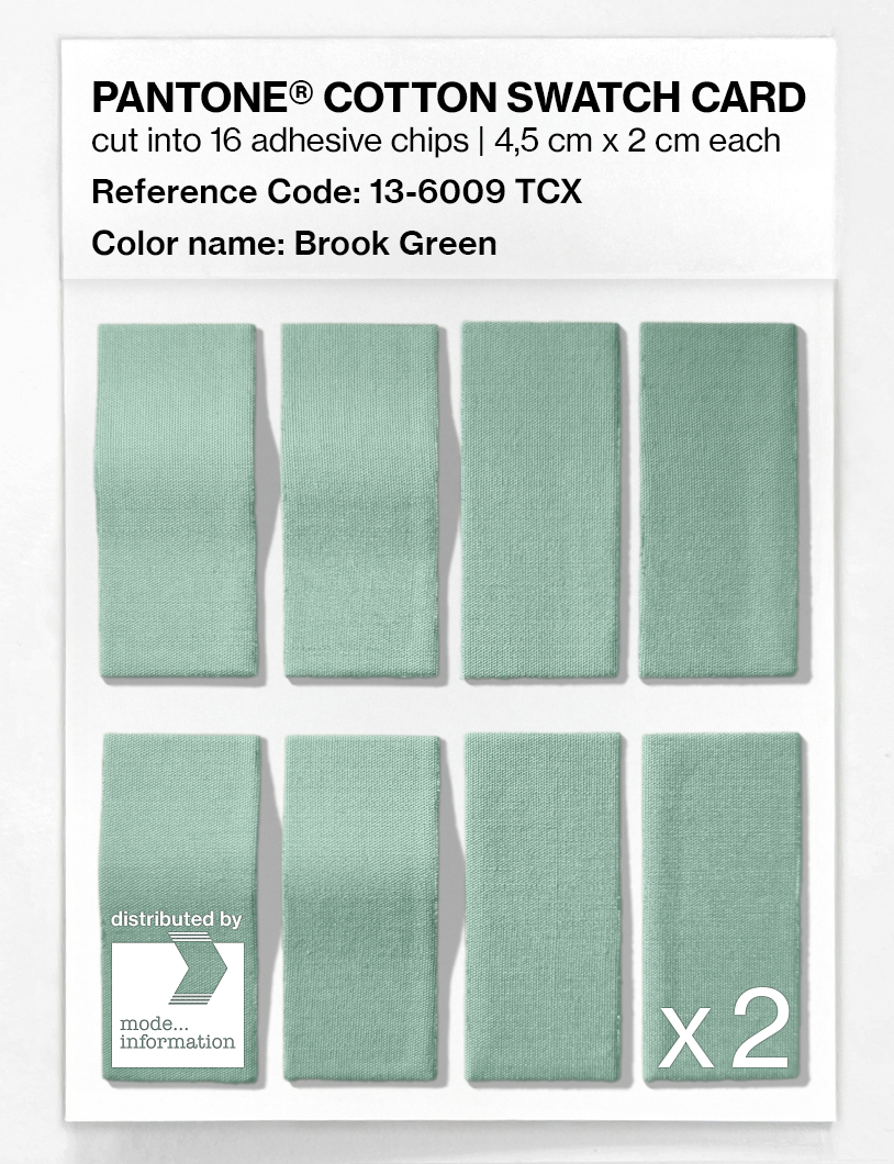Product image 5 of the product “PANTONE® COTTON SWATCH CARD 13-6009 TCX Brook Green ”