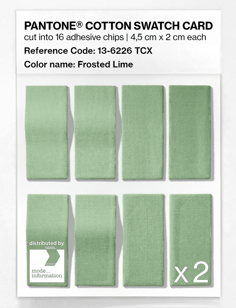 Product image 5 of the product “PANTONE® COTTON SWATCH CARD 13-6226 TCX Frosted Lime ”