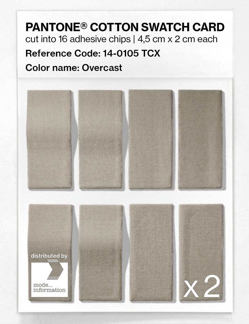 Product image 5 of the product “PANTONE® COTTON SWATCH CARD 14-0105 TCX Overcast ”